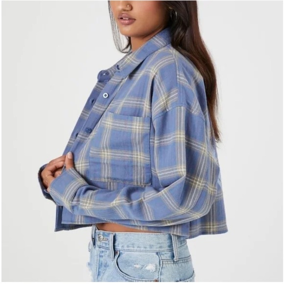 Forever 21 Plaid Button Up - Picture 1 of 4